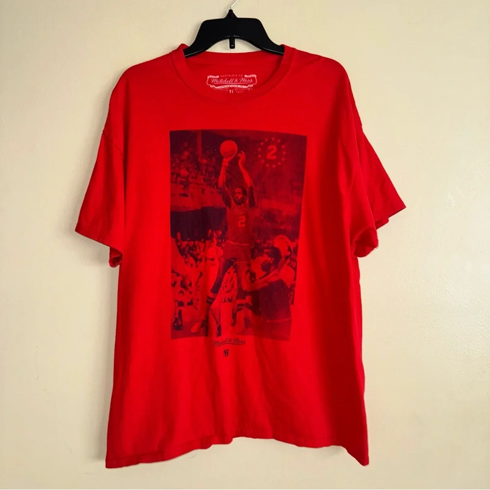 Lot of 2 Mitchell & Ness 76ers Moses Malone / Dr. J Julius Erving Shirts Size XL - Picture 2 of 9